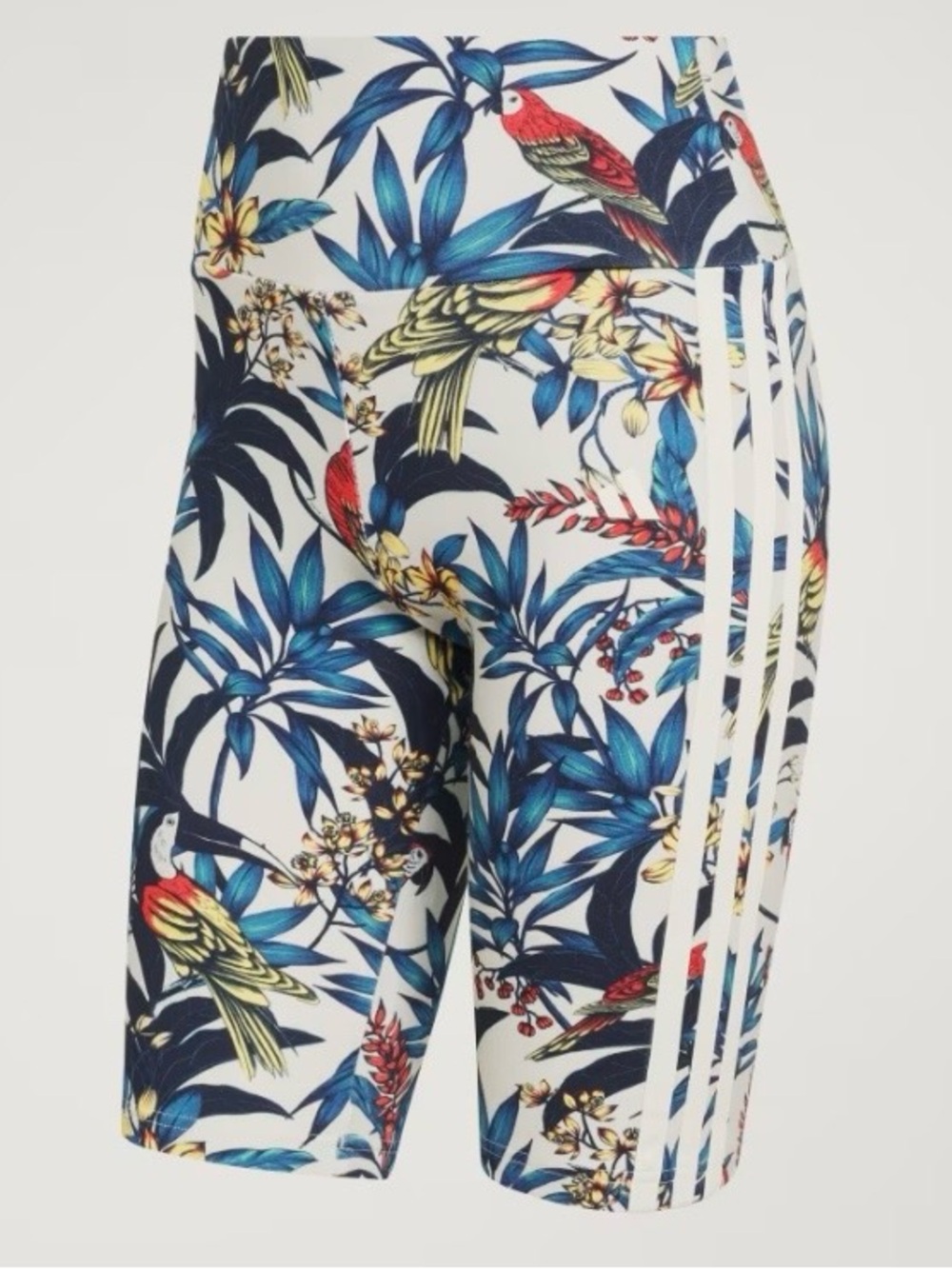 Adidas x Farm Rio Women’s Tropical Print Mid-riseBike Shorts . Sz XS. NWT